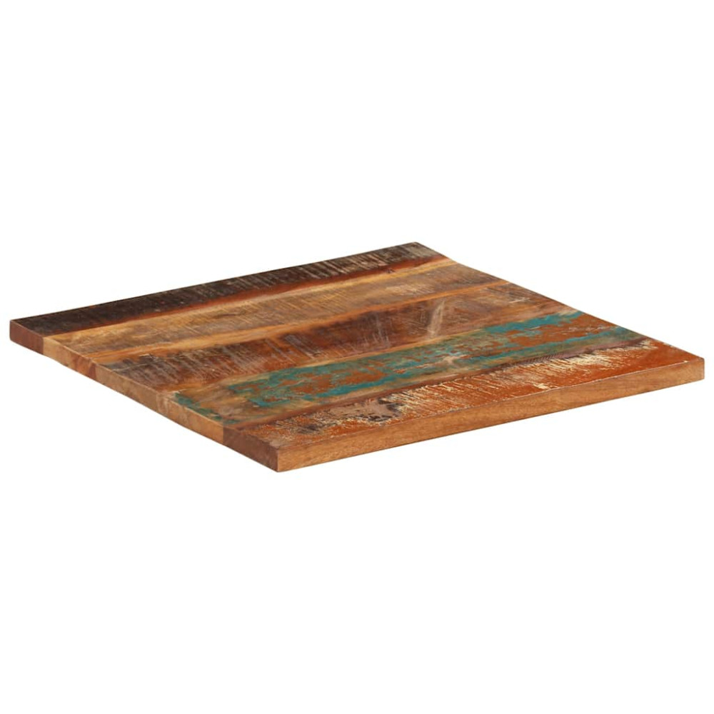 Produktbild för Fyrkantig bordsskiva 60x60 cm 25-27 mm massivt återvunnet trä