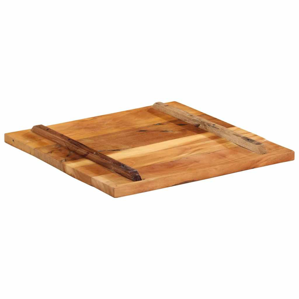 Produktbild för Fyrkantig bordsskiva 60x60 cm 25-27 mm massivt återvunnet trä