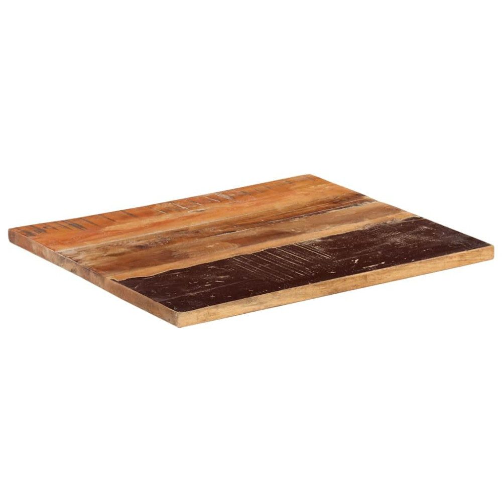 Produktbild för Rektangulär bordsskiva 60x70 cm 25-27 mm massivt återvunnet trä