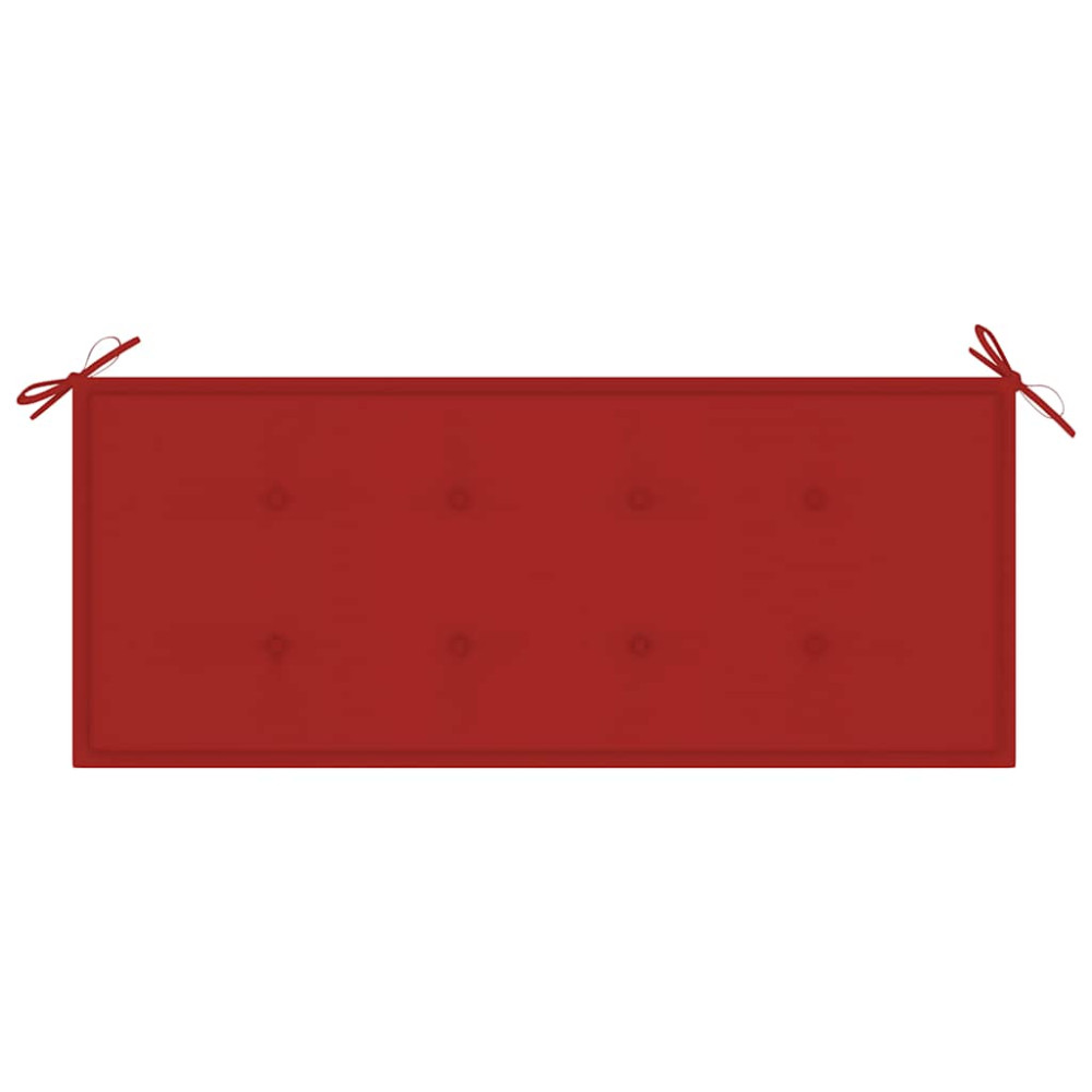 Produktbild för Trädgårdsbänk med dyna 120 cm massivt akaciaträ