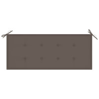 Produktbild för Trädgårdsbänk med dyna 120 cm massivt akaciaträ