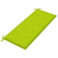 Produktbild för Trädgårdsbänk med dyna 120 cm massivt akaciaträ
