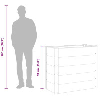 Produktbild för Odlingslåda upphöjd WPC 100x50x91 cm grå