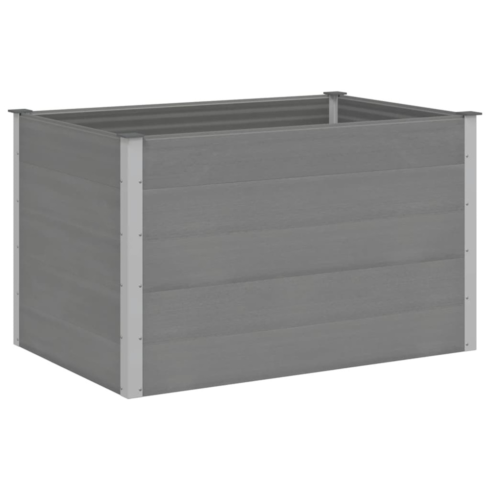 Produktbild för Odlingslåda upphöjd WPC 150x100x91 cm grå
