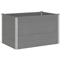 Produktbild för Odlingslåda upphöjd WPC 150x100x91 cm grå