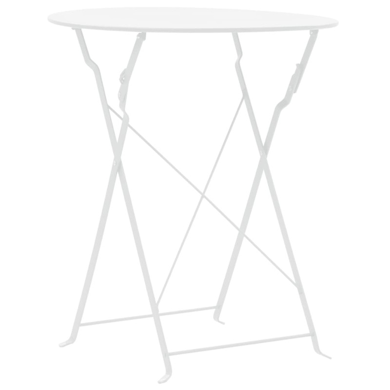 Produktbild för Caféset 3 delar stål vit