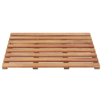 Produktbild för Badrumsmattor 2 st massivt akaciaträ 56x37 cm