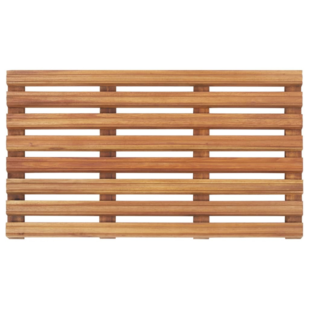 Produktbild för Badrumsmattor 2 st massivt akaciaträ 56x37 cm