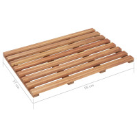 Produktbild för Badrumsmattor 2 st massivt akaciaträ 56x37 cm