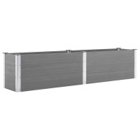 Produktbild för Odlingslåda upphöjd 250x50x54 cm WPC grå