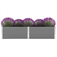 Produktbild för Odlingslåda upphöjd 250x50x54 cm WPC grå