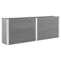 Produktbild för Odlingslåda upphöjd 150x50x91 cm WPC grå