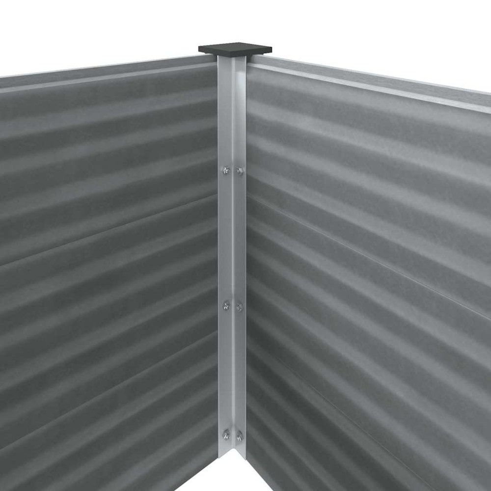 Produktbild för Odlingslåda upphöjd 250x100x54 cm WPC grå