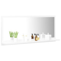 Produktbild för Badrumsspegel vit 90x10,5x37 cm konstruerat trä