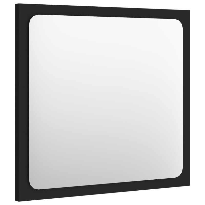 Produktbild för Badrumsspegel svart 40x1,5x37 cm spånskiva