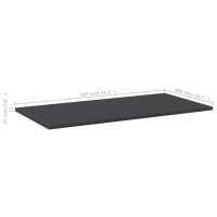 Produktbild för Hyllplan 8 st grå 80x40x1,5 cm konstruerat trä