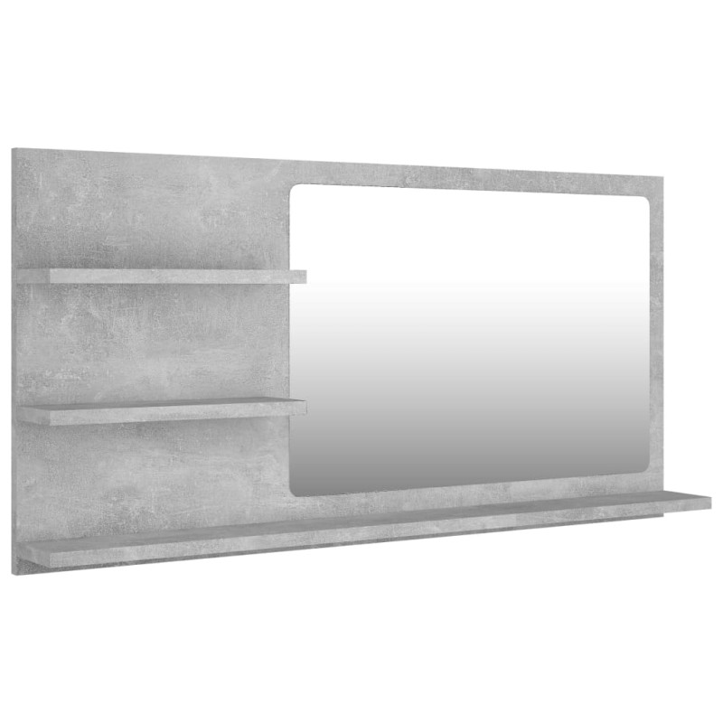 Produktbild för Badrumsspegel betonggrå 90x10,5x45 cm spånskiva