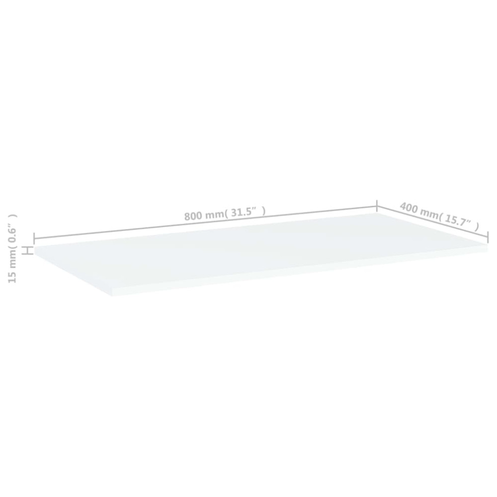 Produktbild för Hyllplan 4 st vit 80x40x1,5 cm konstruerat trä