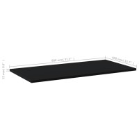 Produktbild för Hyllplan 8 st svart 80x40x1,5 cm konstruerat trä