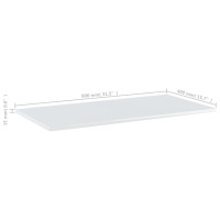 Produktbild för Hyllplan 8 st vit högglans 80x40x1,5 cm konstruerat trä
