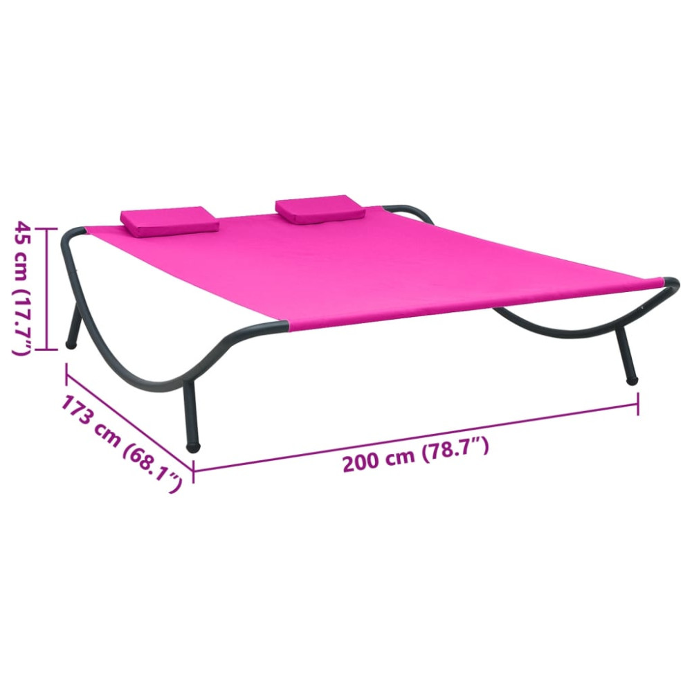 Produktbild för Solsäng tyg rosa