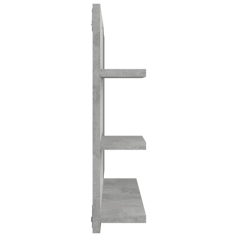Produktbild för Badrumsspegel betonggrå 60x10,5x45 cm konstruerat trä