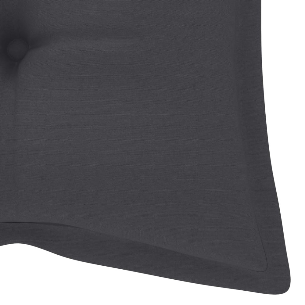 Produktbild för Trädgårdsbänk med dyna 120 cm massivt akaciaträ