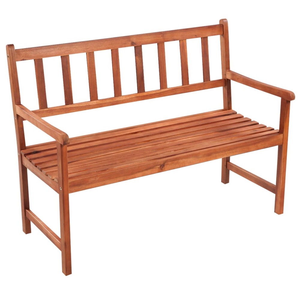 Produktbild för Trädgårdsbänk med dyna 120 cm massivt akaciaträ