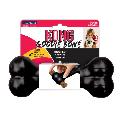 KONG KONG Leksak Extreme Goodie Bone Svart L 21,5cm