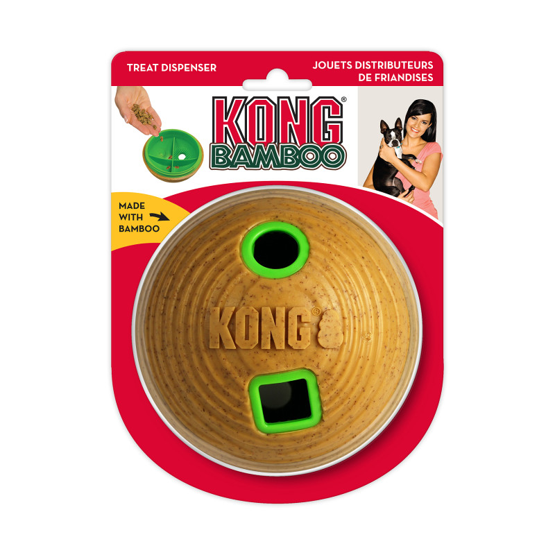 Produktbild för KONG Aktiveringsleksak Bamb Ball Brun M 12cm