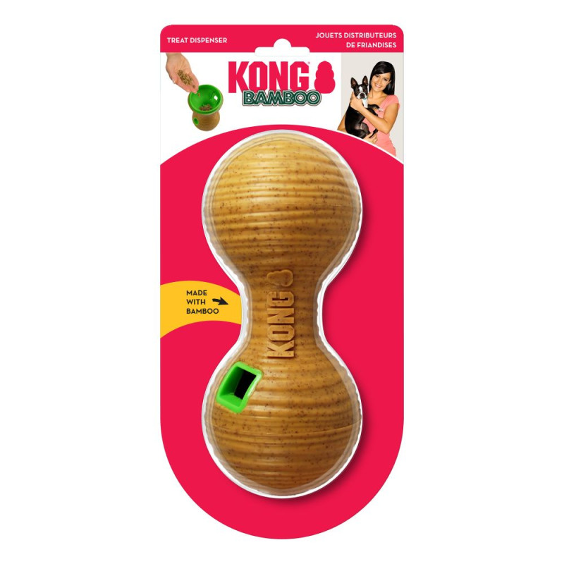 Produktbild för KONG Aktiveringsleksak Bamb Dbell Brun M 20cm