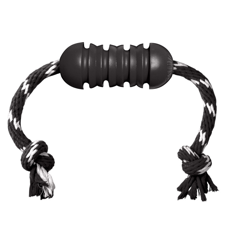 Produktbild för KONG Leksak Extreme Dental med rep Svart M 12cm