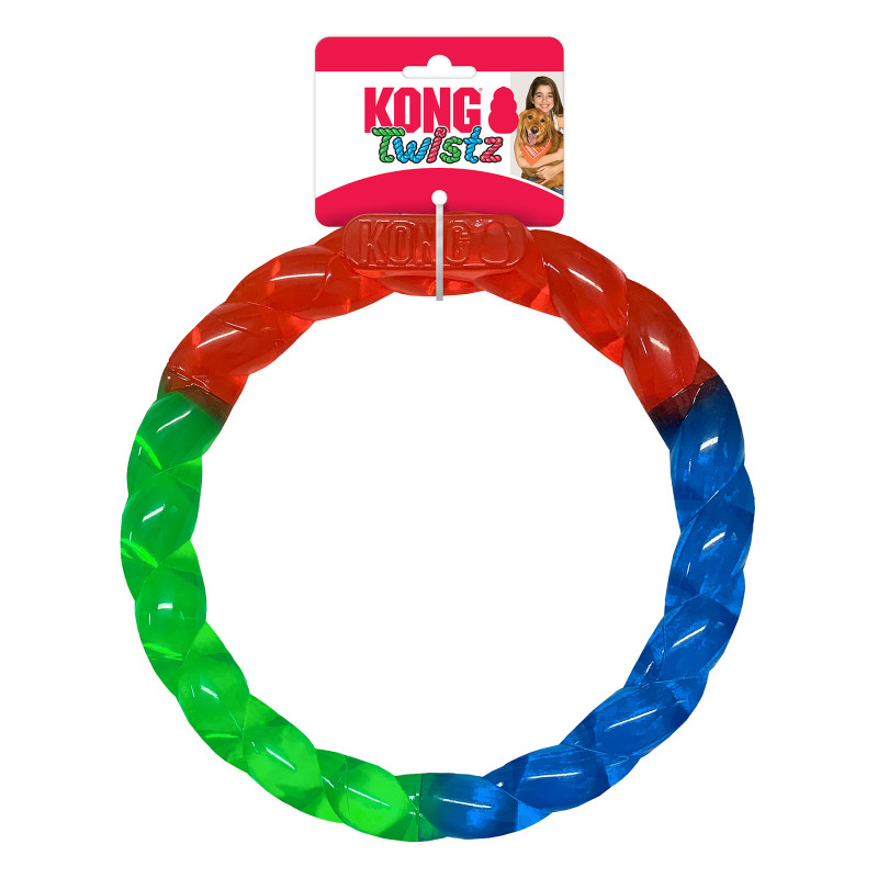 Produktbild för KONG Leksak Twistz Ring Flerfärgad S 17cm