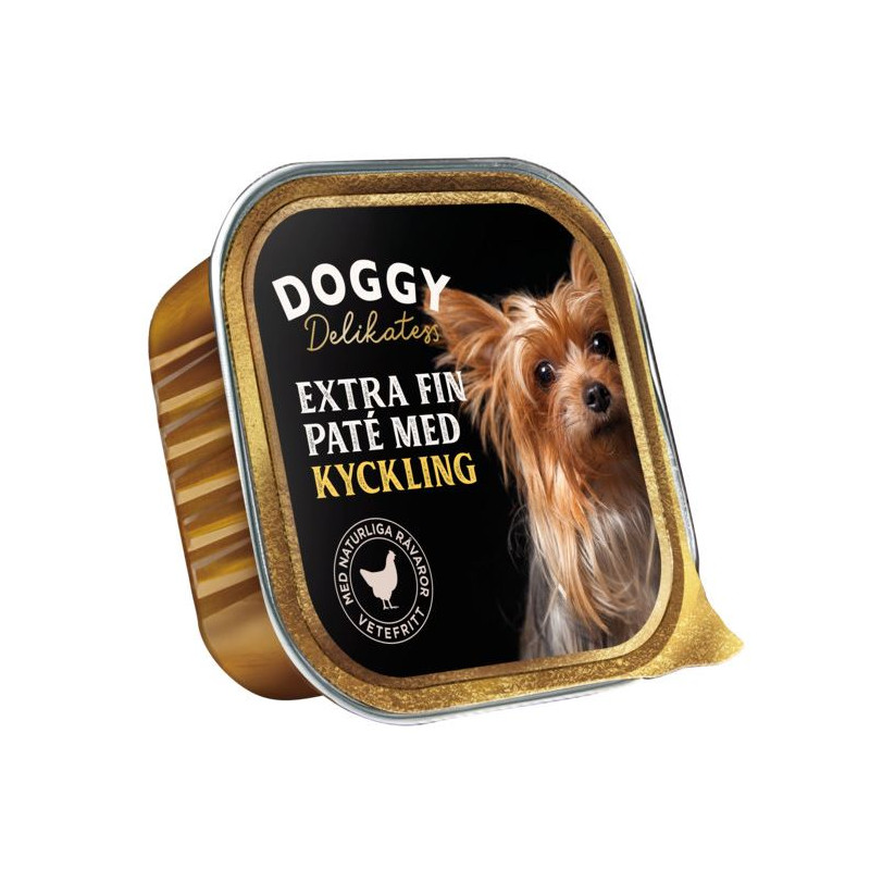 Produktbild för Doggy Delikatesspaté med kyckling 150g