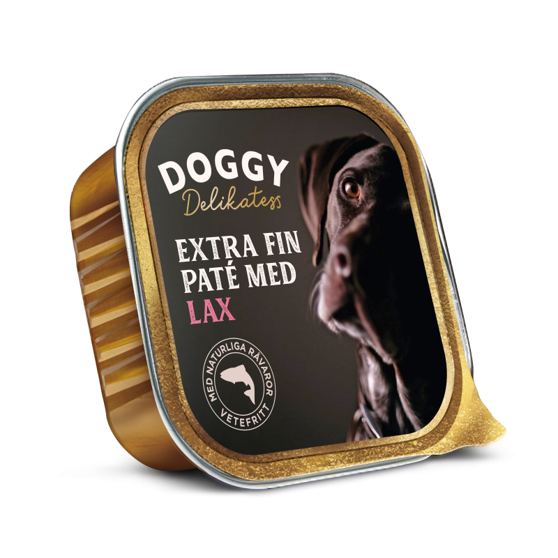 Produktbild för Doggy Delikatesspaté med lax 150g