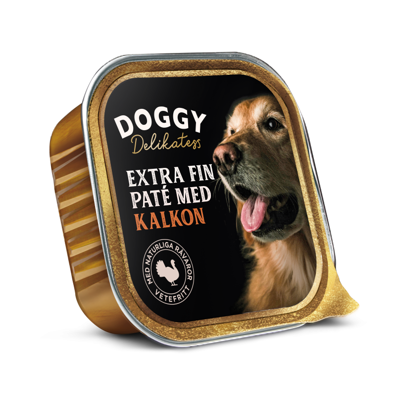Produktbild för Doggy Delikatesspaté med kalkon 150g