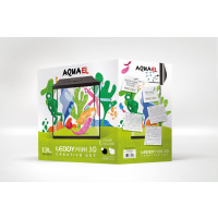 Miniatyr av produktbild för Aquael Akvarium Set Leddy Mini Svart 19L