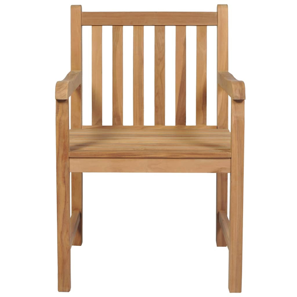 Produktbild för Trädgårdsstolar med beige dynor 2 st massiv teak