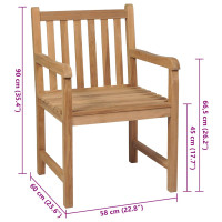 Produktbild för Trädgårdsstolar med beige dynor 2 st massiv teak