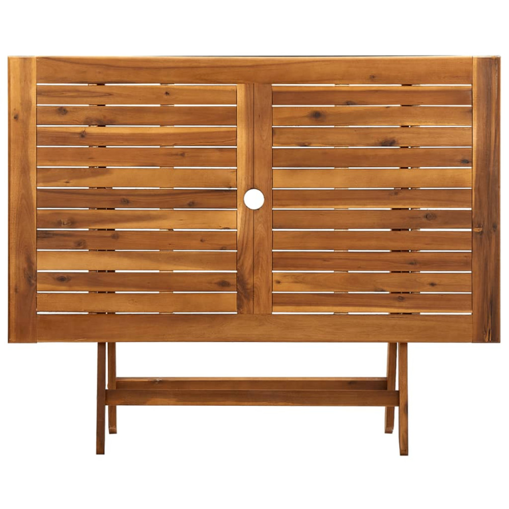 Produktbild för Hopfällbart trädgårdsbord 120x70x75 cm massivt akaciaträ