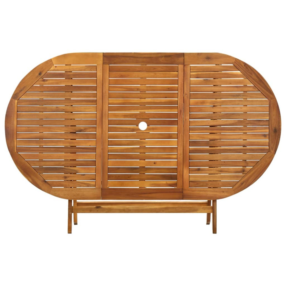 Produktbild för Hopfällbart trädgårdsbord 160x85x75 cm massivt akaciaträ