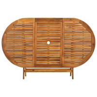 Produktbild för Hopfällbart trädgårdsbord 160x85x75 cm massivt akaciaträ