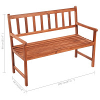 Produktbild för Trädgårdsbänk med dyna 120 cm massivt akaciaträ