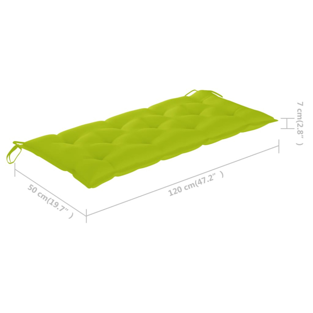 Produktbild för Trädgårdsbänk med dyna 120 cm massivt akaciaträ
