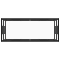 Miniatyr av produktbild för Tv-bänk svart med härdat glas 100x40x40 cm