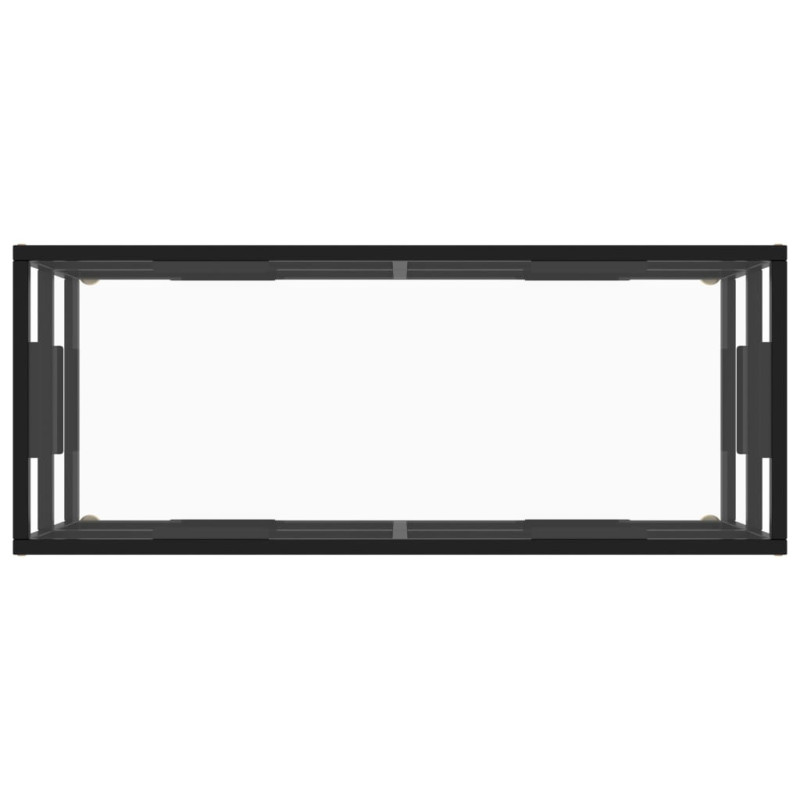 Produktbild för Tv-bänk svart med härdat glas 100x40x40 cm
