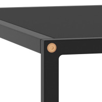Miniatyr av produktbild för Soffbord svart med svart glas 60x60x35 cm