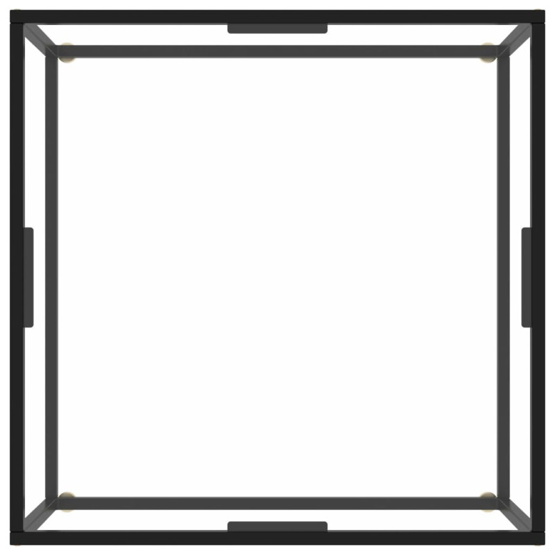Produktbild för Soffbord svart med härdat glas 80x80x35 cm