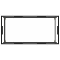 Miniatyr av produktbild för Soffbord svart med härdat glas 100x50x35 cm
