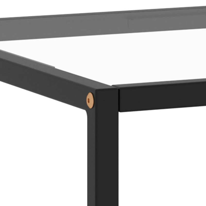 Produktbild för Soffbord svart med härdat glas 100x50x35 cm